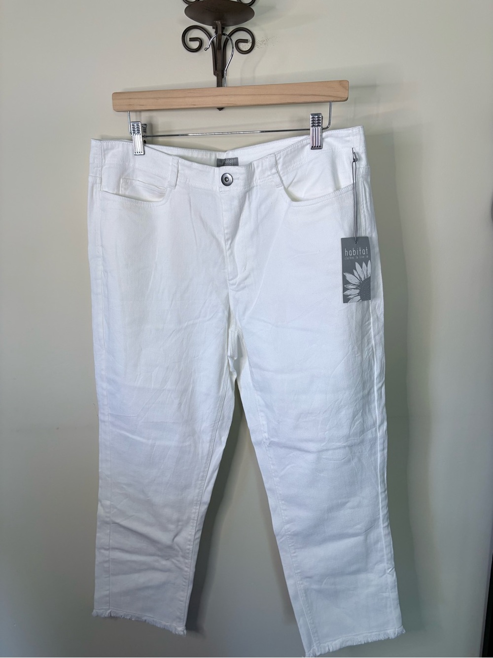 Habitat White Cropped Ankle Jeans